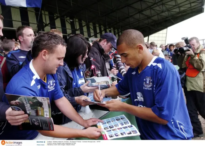 Framed Print : Northern Ireland XI v Everton - Pre Season Friendly - Coleraine Showgrounds