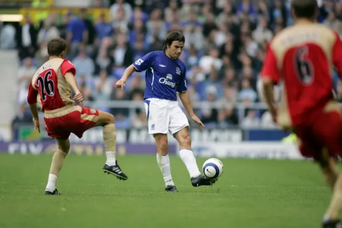 Framed Print : Nuno Valente: Driving Everton's Midfield Forward Framed Print : Nuno Valente: Driving Everton's Midfield Forward
