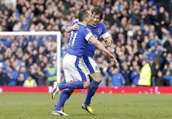 Osman and Baines: Everton's Unforgettable Goal Celebration vs. Manchester City (16-03-2013)