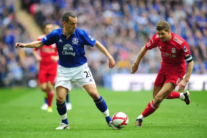 Framed Print : Osman Outwits Gerrard: Everton vs. Liverpool FA Cup Semi-Final Showdown at Wembley Framed Print : Osman Outwits Gerrard: Everton vs. Liverpool FA Cup Semi-Final Showdown at Wembley