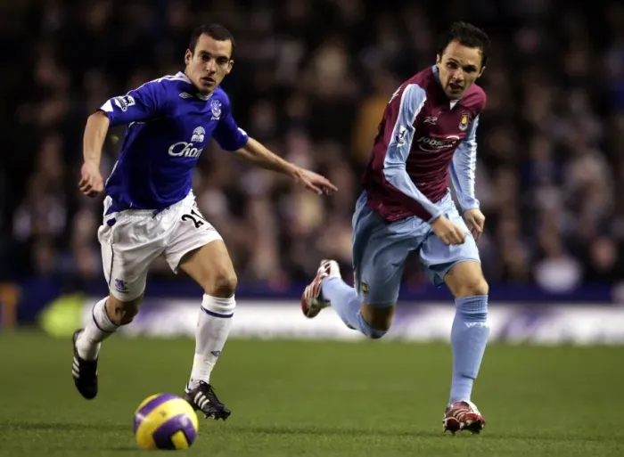 Framed Print : Osman vs. Etherington: A Battle at Goodison Park, Everton vs. West Ham, FA Barclays Premiership, 3 / 12 / 06 Framed Print : Osman vs. Etherington: A Battle at Goodison Park, Everton vs. West Ham, FA Barclays Premiership, 3 / 12 / 06