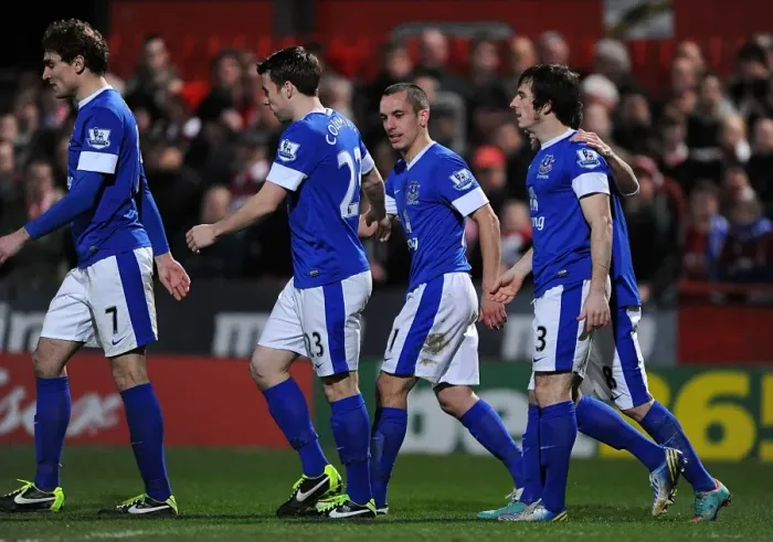 Framed Print : Osman's Hat-Trick: Everton Crushes Cheltenham Town 5-1 in FA Cup Third Round (07-01-2013)