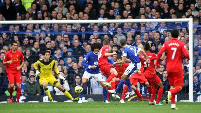Framed Print : Osman's Striking Comeback: Everton vs. Liverpool, 28-10-2012 - A Thrilling 2-2 Barclays Premier League Draw at Goodison Park Framed Print : Osman's Striking Comeback: Everton vs. Liverpool, 28-10-2012 - A Thrilling 2-2 Barclays Premier League Draw at Goodison Park