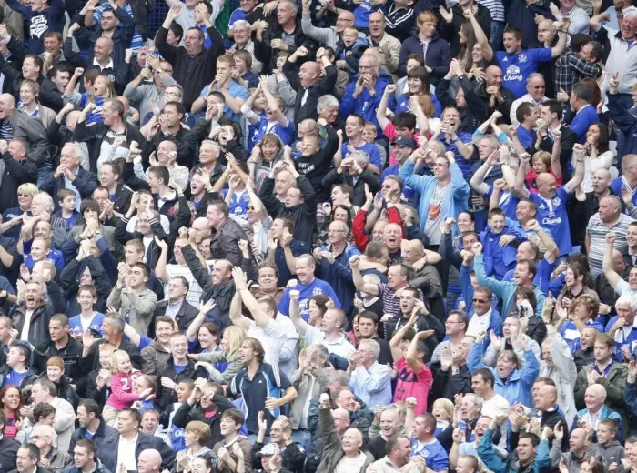 Framed Print : Passionate Everton FC Fans at Goodison Park: Everton vs Manchester United, Barclays Premier League Framed Print : Passionate Everton FC Fans at Goodison Park: Everton vs Manchester United, Barclays Premier League