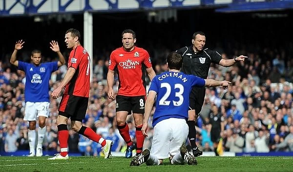 Penalty Decided: Everton vs. Blackburn Rovers (16 April 2011) - Ref's Call Gives Seamus Coleman a Spot Kick