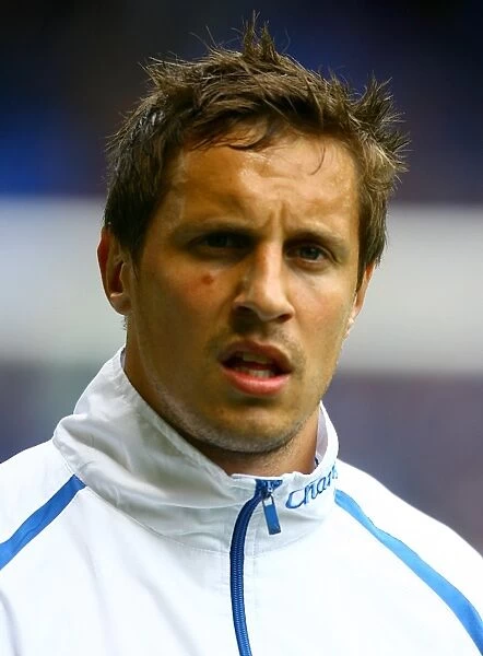 Phil Jagielka at Goodison Park: Everton's Defensive Hero in the Thrilling Everton vs Manchester City Clash (07 May 2011, Barclays Premier League)