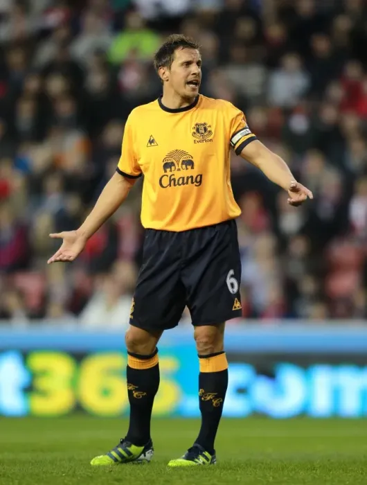 Framed Print : Phil Jagielka Rallies Everton Against Stoke City at Britannia Stadium (May 2012, Barclays Premier League) Framed Print : Phil Jagielka Rallies Everton Against Stoke City at Britannia Stadium (May 2012, Barclays Premier League)