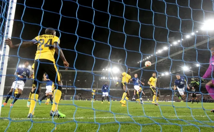 Framed Print : Phil Jagielka Scores Everton's Second Goal in EU Europa League Match Against Lille Framed Print : Phil Jagielka Scores Everton's Second Goal in EU Europa League Match Against Lille
