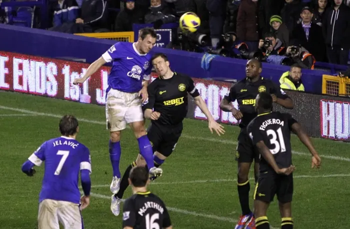 Framed Print : Phil Jagielka's Header: Everton's Second Goal vs. Wigan Athletic (December 26, 2012) Framed Print : Phil Jagielka's Header: Everton's Second Goal vs. Wigan Athletic (December 26, 2012)
