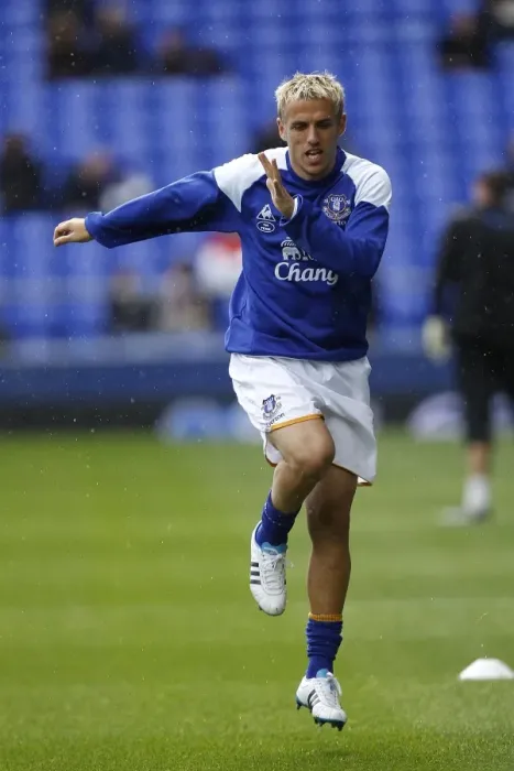 Framed Print : Phil Neville at Goodison Park: Everton vs Wigan Athletic, Barclays Premier League (September 17, 2011)