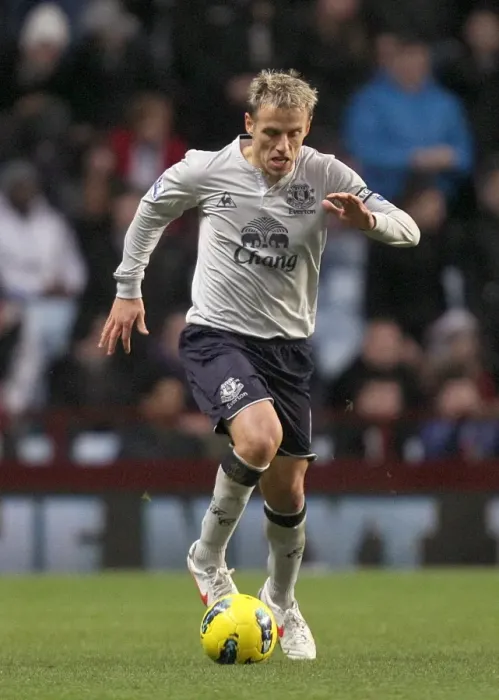 Framed Print : Phil Neville vs. Aston Villa: Everton's Battle in the Barclays Premier League (14 January 2012) Framed Print : Phil Neville vs. Aston Villa: Everton's Battle in the Barclays Premier League (14 January 2012)