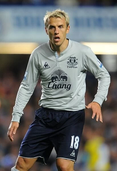 Phil Neville vs. Chelsea: A Fierce Face-Off at Stamford Bridge - Everton's Star Defender Takes on the Blues in the Barclays Premier League (15 October 2011)