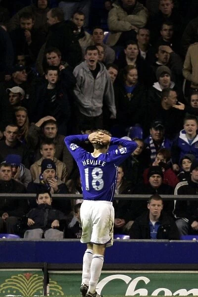 Phil Neville's Disappointment: Everton v Chelsea, Premier League, 17 / 04 / 08