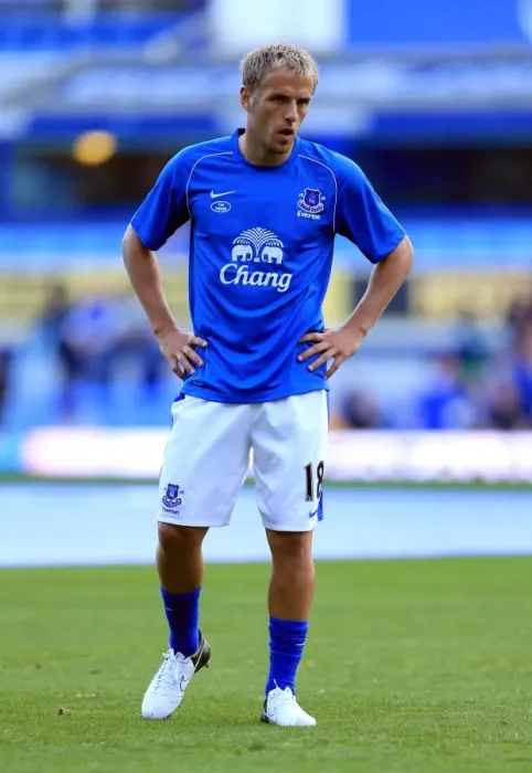 Framed Print : Phil Neville's Leadership: Everton's Victory Over Manchester United at Goodison Park (20-08-2012)