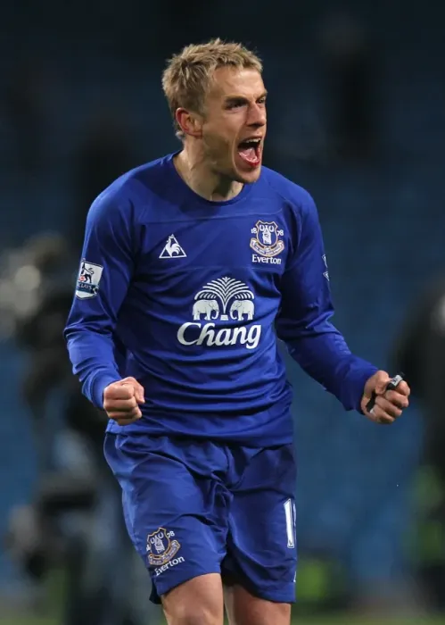 Framed Print : Phil Neville's Triumph: Everton's Historic Win Over Manchester City in the Barclays Premier League (20 December 2010) Framed Print : Phil Neville's Triumph: Everton's Historic Win Over Manchester City in the Barclays Premier League (20 December 2010)