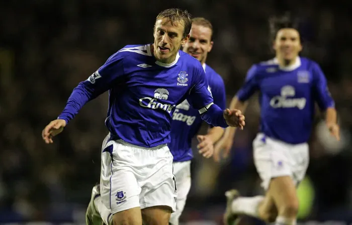 Framed Print : Phil Neville's Triumph: Everton's Third Goal vs. Newcastle United Framed Print : Phil Neville's Triumph: Everton's Third Goal vs. Newcastle United