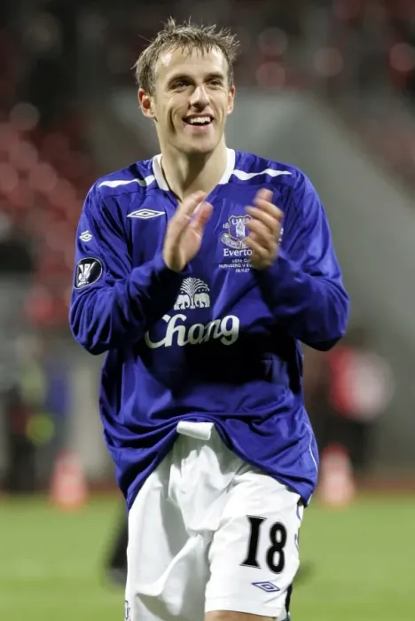 Framed Print : Phil Neville's Triumphant Moment: Everton's UEFA Cup Victory Over FC Nurnberg Framed Print : Phil Neville's Triumphant Moment: Everton's UEFA Cup Victory Over FC Nurnberg