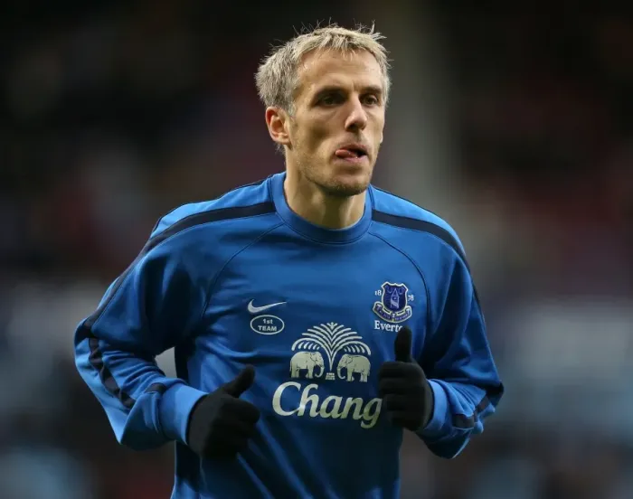 Framed Print : Phil Neville's Winning Goal: Everton's Triumph over West Ham United in the Barclays Premier League (22-12-2012)