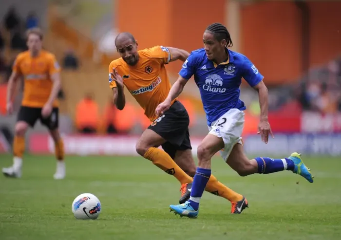 Framed Print : Pienaar vs. Henry: A Premier League Battle at Molineux (Everton vs. Wolverhampton Wanderers, 06 May 2012) Framed Print : Pienaar vs. Henry: A Premier League Battle at Molineux (Everton vs. Wolverhampton Wanderers, 06 May 2012)