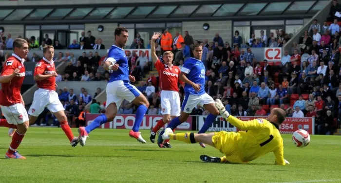 Framed Print : Pre Season Friendly - Morecambe v Everton - Globe Arena Framed Print : Pre Season Friendly - Morecambe v Everton - Globe Arena