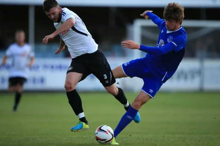 Framed Print : Pre Season Friendly - Rhyl v Everton U21s - Belle Vue Framed Print : Pre Season Friendly - Rhyl v Everton U21s - Belle Vue
