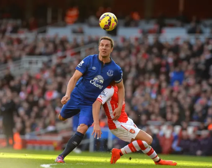 Framed Print : Premier League: Phil Jagielka Tackles Alexis Sanchez of Arsenal during Everton vs Arsenal Match Framed Print : Premier League: Phil Jagielka Tackles Alexis Sanchez of Arsenal during Everton vs Arsenal Match