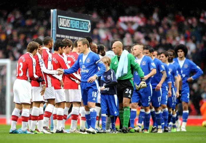Framed Print : Premier League Showdown: Arsenal vs. Everton - United in Sportsmanship at Emirates Stadium Framed Print : Premier League Showdown: Arsenal vs. Everton - United in Sportsmanship at Emirates Stadium