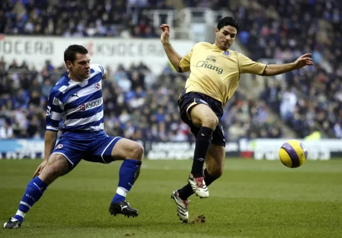 Framed Print : Reading v Everton Mikel Arteta of Everton in action Graeme Murty of Reading Framed Print : Reading v Everton Mikel Arteta of Everton in action Graeme Murty of Reading