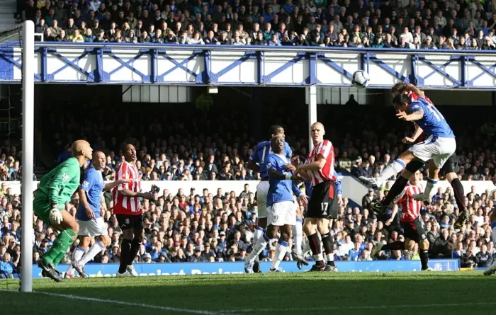 Framed Print : Robert Huth Scores the Opener: Everton vs Stoke City - Barclays Premier League Soccer Framed Print : Robert Huth Scores the Opener: Everton vs Stoke City - Barclays Premier League Soccer