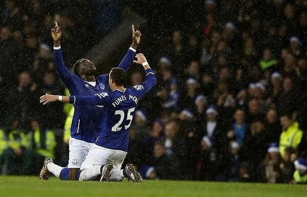 Romelu Lukaku Scores the Opener: Everton vs Leicester City at Goodison Park