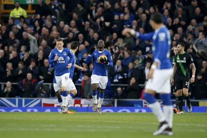 Framed Print : Romelu Lukaku Scores the Thriller: Everton's First Goal Wins Against Stoke City (BPL, Goodison Park) Framed Print : Romelu Lukaku Scores the Thriller: Everton's First Goal Wins Against Stoke City (BPL, Goodison Park)