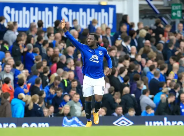 Framed Print : Romelu Lukaku's Double: Everton's Second Goal vs. Aston Villa at Goodison Park Framed Print : Romelu Lukaku's Double: Everton's Second Goal vs. Aston Villa at Goodison Park