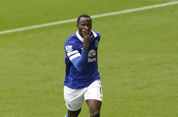 Framed Print : Romelu Lukaku's Double Strike: Everton's Glorious 3-0 Victory Over Arsenal (BPL, Goodison Park, 06-04-2014)
