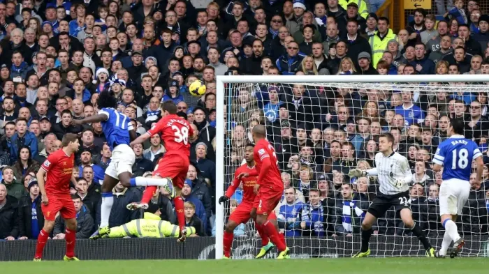 Framed Print : Romelu Lukaku's Dramatic Hat-Trick: Everton vs Liverpool Rivalry Ends in Thrilling 3-3 Draw (Goodison Park, 2013) Framed Print : Romelu Lukaku's Dramatic Hat-Trick: Everton vs Liverpool Rivalry Ends in Thrilling 3-3 Draw (Goodison Park, 2013)