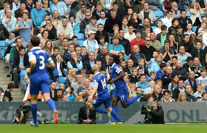 Framed Print : Romelu Lukaku's Strike: Everton's First Goal vs. Manchester City (5-10-2013, Etihad Stadium) Framed Print : Romelu Lukaku's Strike: Everton's First Goal vs. Manchester City (5-10-2013, Etihad Stadium)