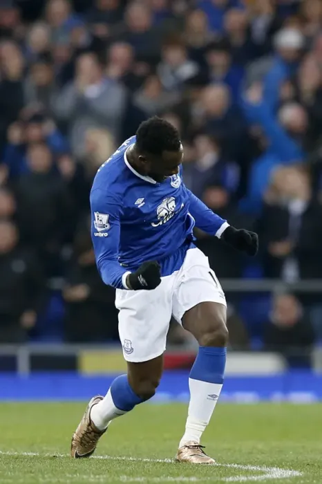 Framed Print : Romelu Lukaku's Thrilling First Goal: Everton's Victory Over Stoke City in the Premier League at Goodison Park Framed Print : Romelu Lukaku's Thrilling First Goal: Everton's Victory Over Stoke City in the Premier League at Goodison Park