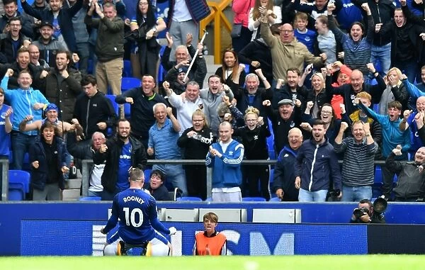 Rooney's Strike: Everton's First Goal vs Stoke City at Goodison Park
