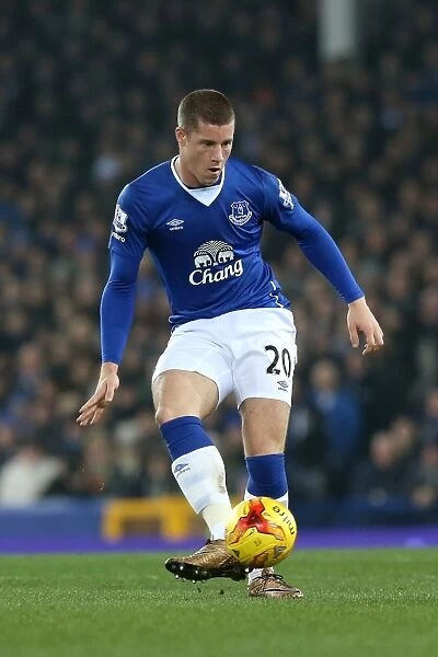 Ross Barkley in Action: Everton vs Manchester City - Capital One Cup Semi-Final First Leg at Goodison Park