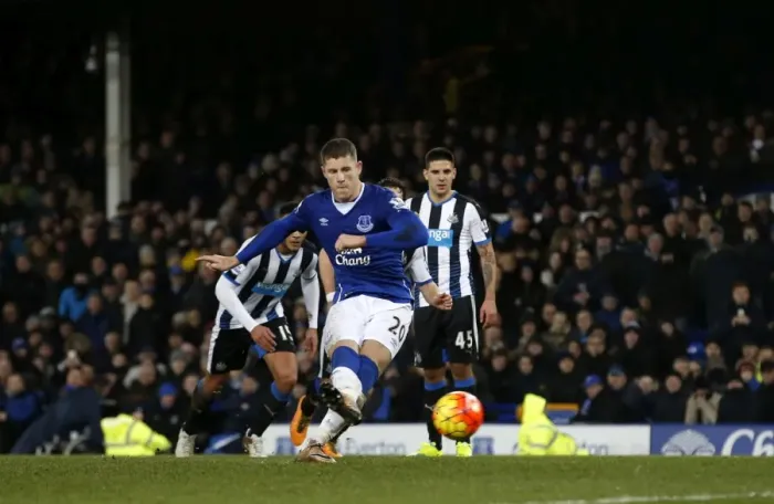 Framed Print : Ross Barkley Strikes Back: Everton's Second Goal vs. Newcastle United at Goodison Park Framed Print : Ross Barkley Strikes Back: Everton's Second Goal vs. Newcastle United at Goodison Park