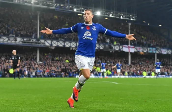 Framed Print : Ross Barkley's Double: Everton's Thrilling Victory Over West Ham United in the Premier League at Goodison Park