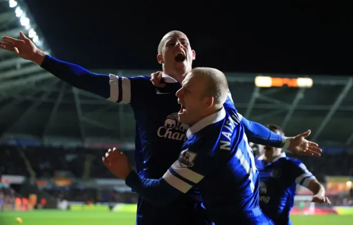 Framed Print : Ross Barkley's Double Stunner: Thrilling 2-1 Win for Everton over Swansea City (December 22, 2013) Framed Print : Ross Barkley's Double Stunner: Thrilling 2-1 Win for Everton over Swansea City (December 22, 2013)