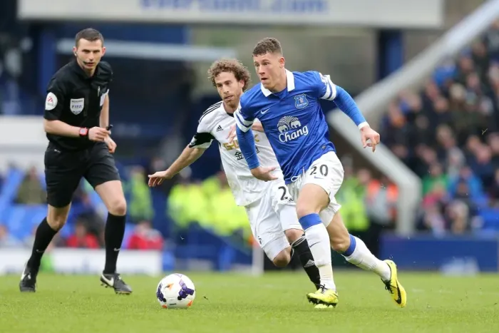 Framed Print : Ross Barkley's Skillful Outmaneuver of Jose Canas: Everton's Victory Over Swansea City (22-03-2014, Goodison Park) Framed Print : Ross Barkley's Skillful Outmaneuver of Jose Canas: Everton's Victory Over Swansea City (22-03-2014, Goodison Park)