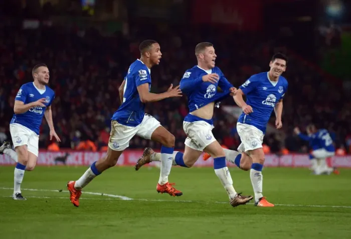 Framed Print : Ross Barkley's Strike: Everton's Triumphant Third Goal vs. AFC Bournemouth in Premier League Framed Print : Ross Barkley's Strike: Everton's Triumphant Third Goal vs. AFC Bournemouth in Premier League