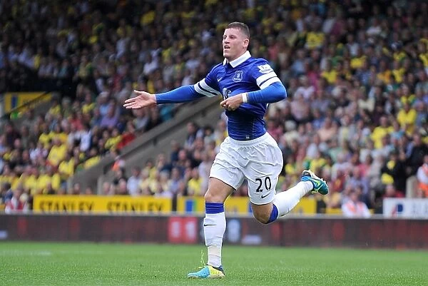 Ross Barkley's Stunner: Dramatic Equalizer for Everton Against Norwich City (Premier League, 17-08-2013)