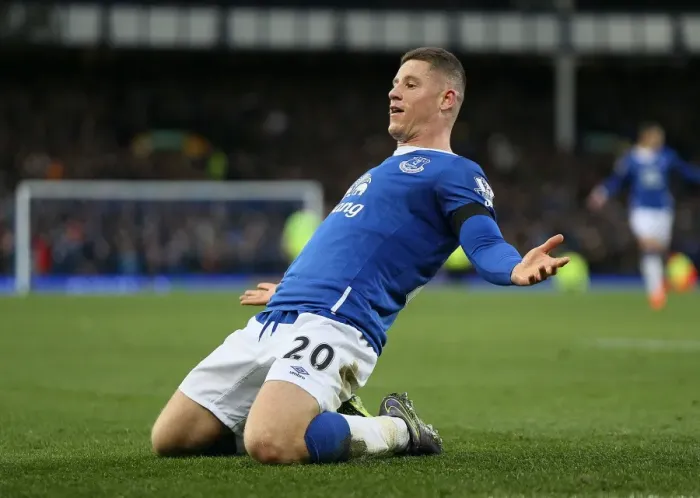 Framed Print : Ross Barkley's Triumph: Everton's Thrilling Third Goal vs. Aston Villa in the Premier League Framed Print : Ross Barkley's Triumph: Everton's Thrilling Third Goal vs. Aston Villa in the Premier League