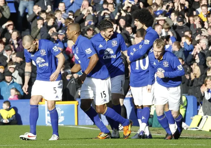 Framed Print : Royston Drenthe Scores the Opener: Everton FC's FA Cup Victory Against Blackpool (18 February 2012)