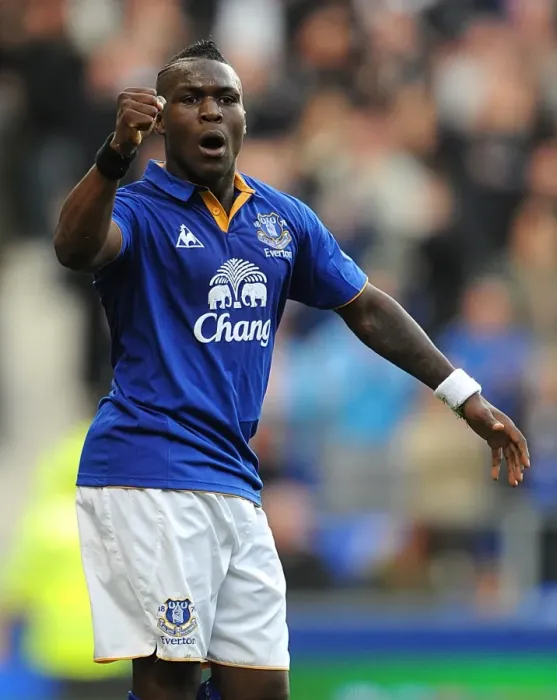 Framed Print : Royston Drenthe's Triple: Everton's Third Goal Celebration vs. Wigan Athletic (17 September 2011) Framed Print : Royston Drenthe's Triple: Everton's Third Goal Celebration vs. Wigan Athletic (17 September 2011)