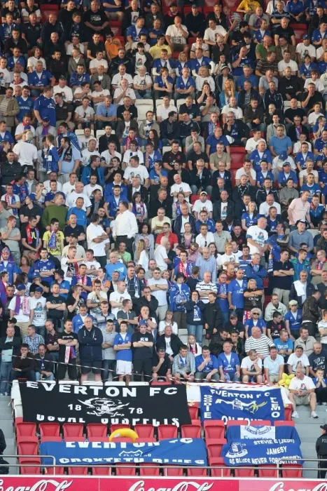 Framed Print : Sea of Blue: Everton Fans Unite at Estadio da Luz Framed Print : Sea of Blue: Everton Fans Unite at Estadio da Luz