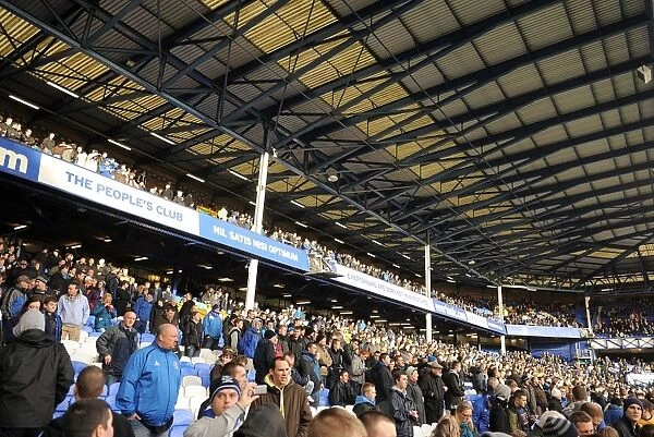 A Sea of Passionate Everton FC Fans at Goodison Park Before the Everton vs. Blackburn Rovers Match (Premier League 2012)