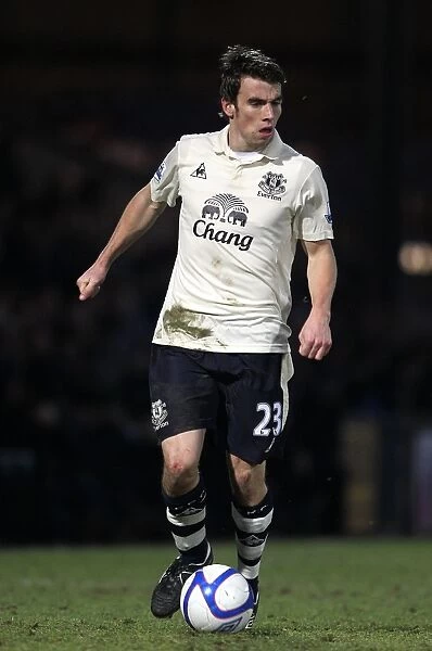 Seamus Coleman in Action: Everton vs Scunthorpe United, FA Cup Third Round, Glanford Park (08 January 2011)